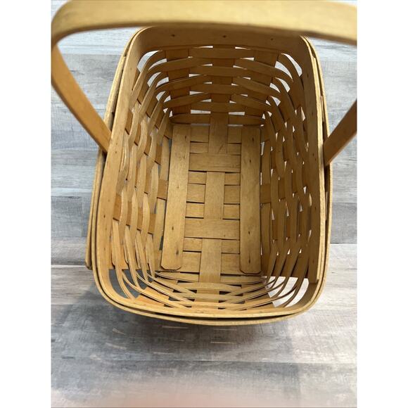 Longaberger 2002 Spring Basket 10.5" Handle All American Sparkler Standup Liner - Picture 8 of 11